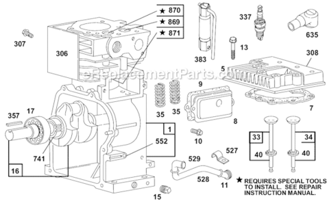 Page A Diagram and Parts List for 80200 2201-2413, 2416, 2419, 2421, 2422, 2423, 2424, 2426, 2428, 2429 Briggs and Stratton Engine